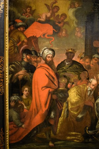 Tableaux et dessins Tableaux XVIIe siècle - Adoration des Mages - Flandres 1ere moitié du 17e siècle